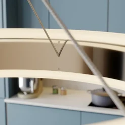 Lucande LED-pendellampe Lyani, 115 cm, 3 lyskilder, krom, dæmpbar