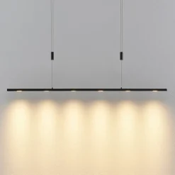 Lucande LED-pendellampe Stakato, 120 cm, 6 lyskilder, dæmpbar