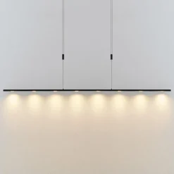 Lucande LED-pendellampe Stakato, 180 cm, 8 lyskilder, dæmpbar