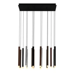 Lucande LED-pendellampe Stoika, 80 cm, 16-lys, kantet