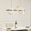 Lucande LED-pendel Madu, sort, metal, 92,5 cm lang