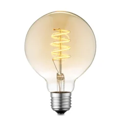 Lucande LED-pære E27 G95 4W 2.700 K dæmpbar ravfarvet