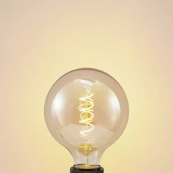 Lucande LED-pære E27 G125 4W 2.700K dæmpbar ravfarvet
