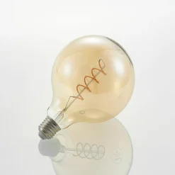 Lucande LED-pære E27 G125 4W 2.700K dæmpbar ravfarvet