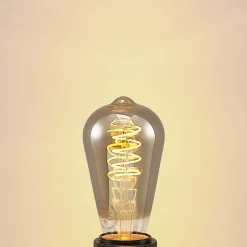 Lucande LED-pære E27 ST64 4W 1.800K dæmpbar titan