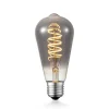 Lucande LED-pære E27 ST64 4W smoke 1.800 K dæmpbar