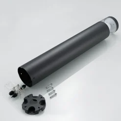 Lucande LED-pullert Darja, antracit, metal, 100 cm, IP54