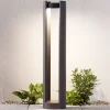 Lucande LED pullert Dylen, grå, metal, 80 cm, IP65