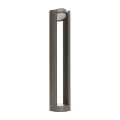Lucande LED pullert Dylen, grå, metal, 80 cm, IP65