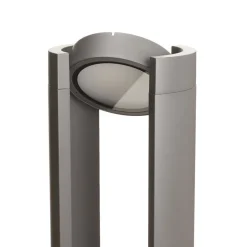 Lucande LED pullert Dylen, grå, metal, 80 cm, IP65