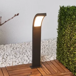 Lucande LED pullert Juvia, 60 cm, antracit, IP54