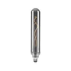 Lucande LED-rørpære, E27 4W, Ø 6 cm, røgfarvet, 1800K