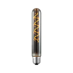 Lucande LED-rørpære, E27 4W, Ø 3 cm, titanium, 1800K