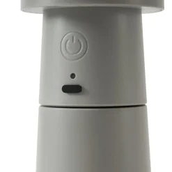 Lucande LED-saltbøsse Salt, lysegrå, batteri, IP44