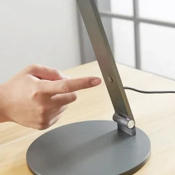 Lucande LED-skrivebordslampe Mion, 41 cm, rund, dæmpbar