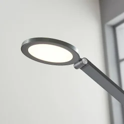Lucande LED-skrivebordslampe Mion, 41 cm, rund, dæmpbar