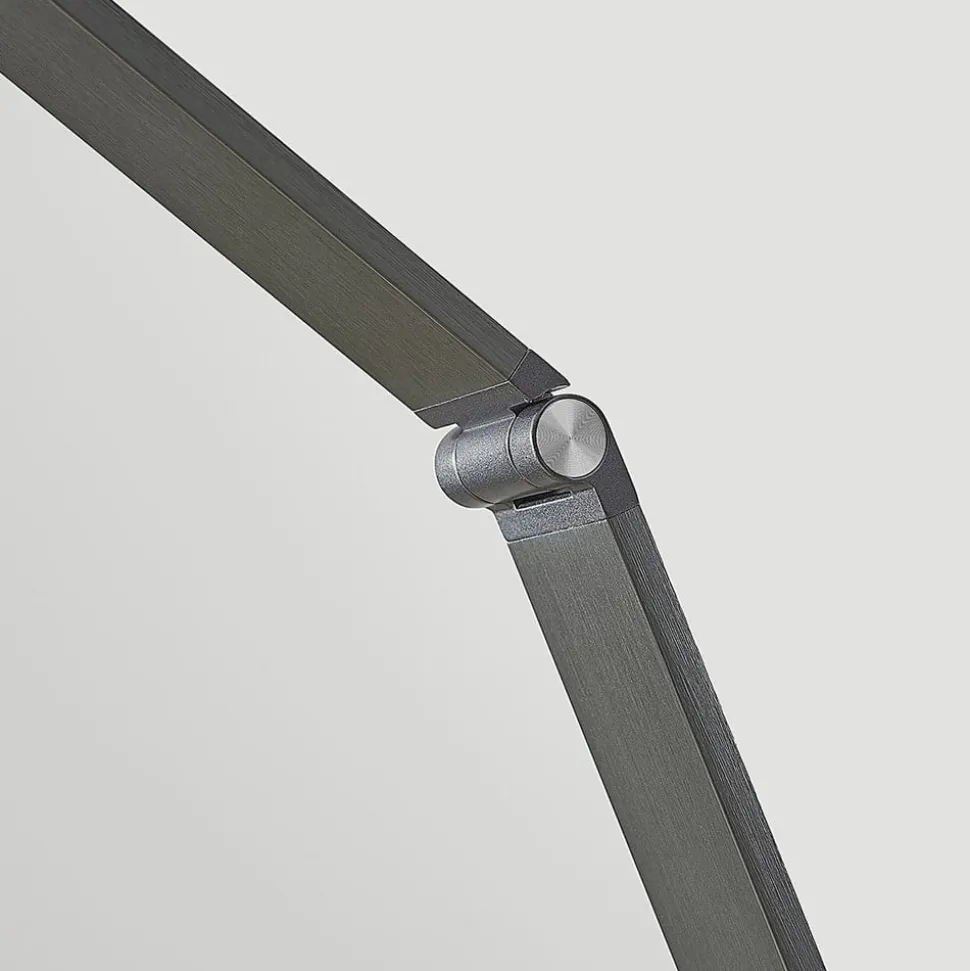 Lucande LED-skrivebordslampe Mion, 41 cm, kantet, dæmpbar