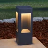 Lucande LED-sokkellampe Annika, antracit, metal, 30 cm