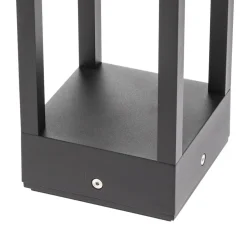 Lucande LED-sokkellampe Carlota, 50 cm, antracit, aluminium