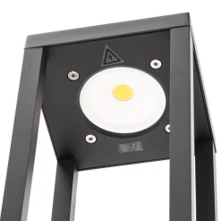 Lucande LED-sokkellampe Carlota, 50 cm, antracit, aluminium