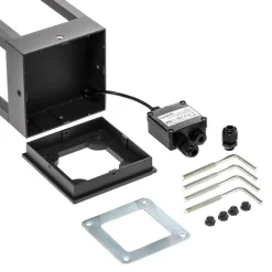 Lucande LED-sokkellampe Carlota, 50 cm, antracit, aluminium