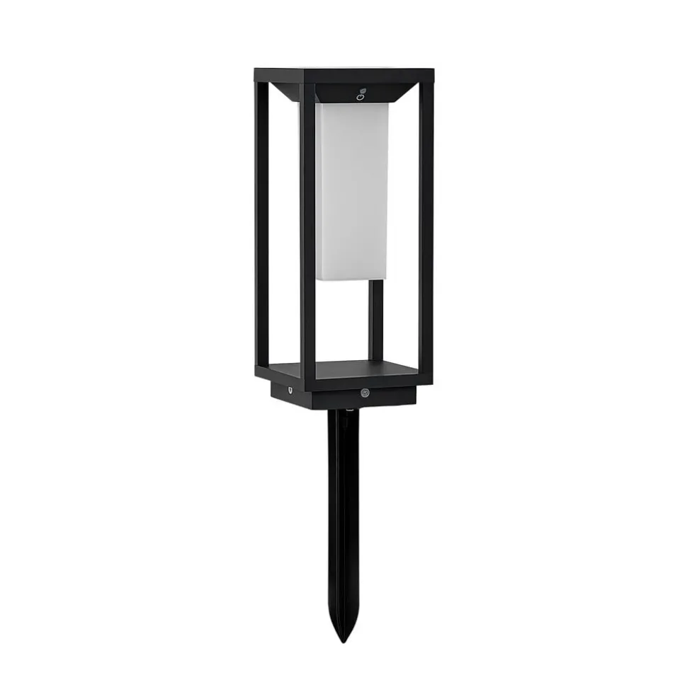 Lucande LED-sokkellampe Eliel, 34 cm, antracit, IP54