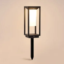 Lucande LED-sokkellampe Eliel, 34 cm, antracit, IP54