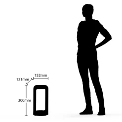 Lucande LED-sokkellampe Habsa, 30 cm, antracit, metal