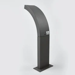 Lucande LED-sokkellampe Juvia, 40 cm, antracit, IP54