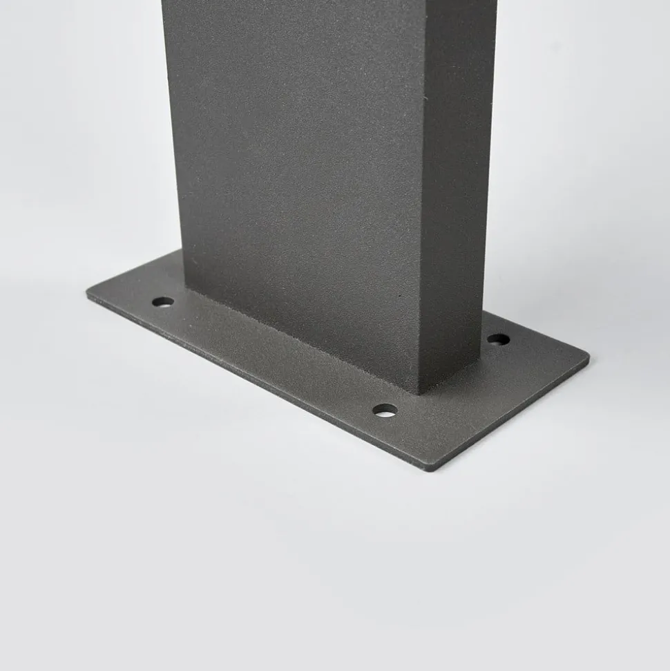 Lucande LED-sokkellampe Juvia, 40 cm, antracit, IP54