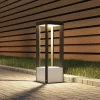 Lucande LED-sokkellampe Kalisa, IP65, 42 cm, grå, metal