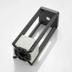 Lucande LED-sokkellampe Kalisa, IP65, 42 cm, grå, metal