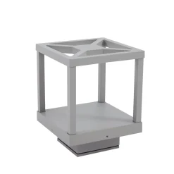 Lucande LED-sokkellampe Lealan, grå, metal, 23 cm, IP54