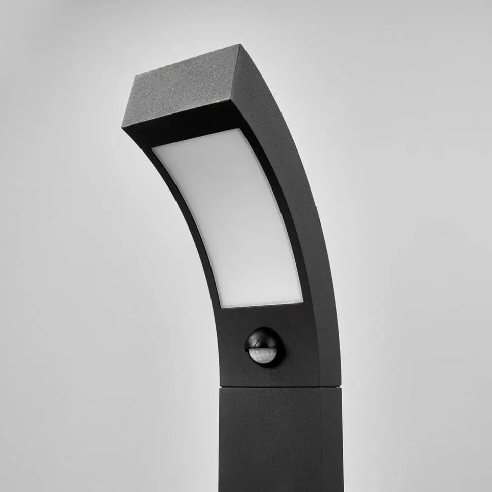 Lucande LED-sokkellampe Lennik, sensor, 60 cm, antracit