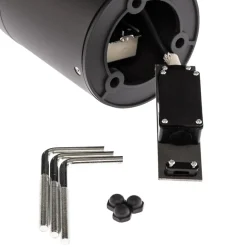 Lucande LED-sokkellampe Lucius, 27 cm, antracit, IP54