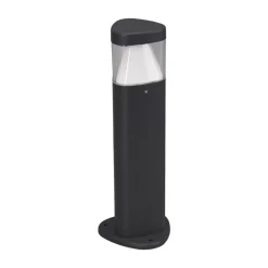 Lucande LED-sokkellampe Milou, højde 30 cm, antracit, aluminium