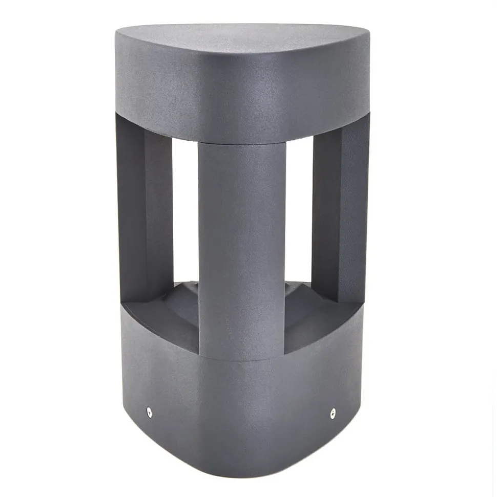 Lucande LED-sokkellampe Pirron, 20 cm, trekantet, IP54