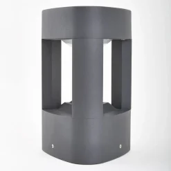 Lucande LED-sokkellampe Pirron, 20 cm, trekantet, IP54