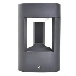 Lucande LED-sokkellampe Pirron, 20 cm, trekantet, IP54
