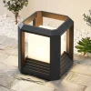 Lucande LED-sokkellampe Serenella, antracit, metal, 27 cm