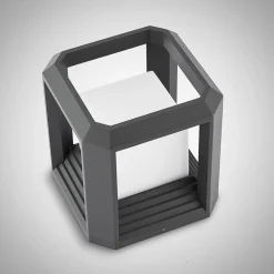 Lucande LED-sokkellampe Serenella, antracit, metal, 27 cm