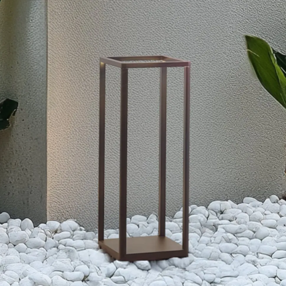 Lucande LED-sokkellampe Thorvid, højde 50 cm, sort