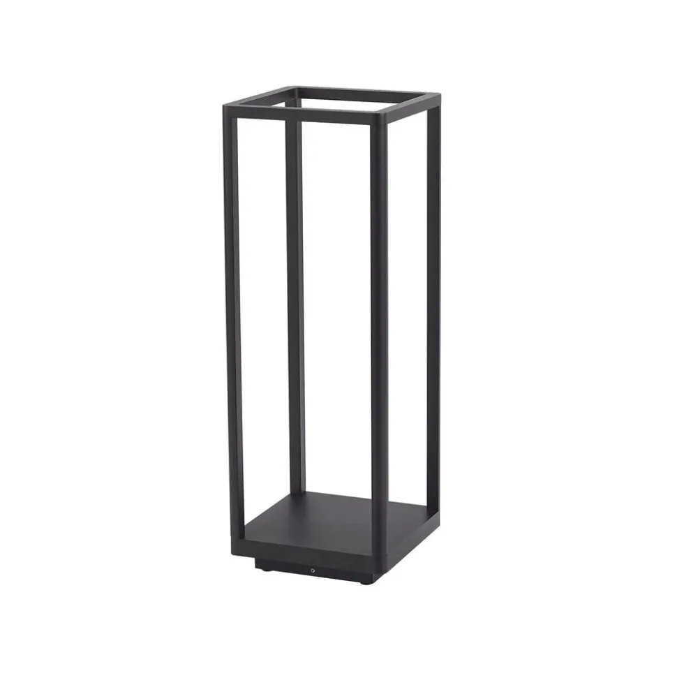 Lucande LED-sokkellampe Thorvid, højde 50 cm, sort