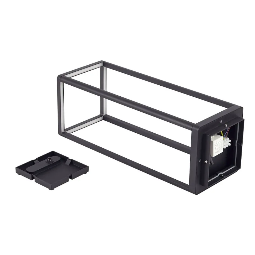Lucande LED-sokkellampe Thorvid, højde 50 cm, sort