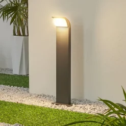 Lucande LED-sokkellampe Tinna, 60 cm, antracit, IP65