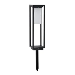 Lucande LED-solcellelampe Eliel, højde 50 cm, sort