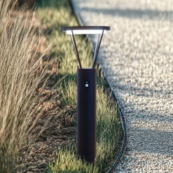 Lucande LED-solcellelampe Elario, 80 cm, CCT, sensor