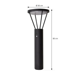 Lucande LED-solcellelampe Elario, 80 cm, CCT, sensor