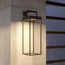 Lucande LED-solcellelampe Lynzy, 58 cm, sort, metal, IP65