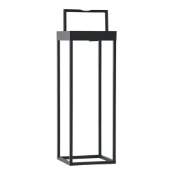 Lucande LED-solcellelampe Lynzy, 58 cm, sort, metal, IP65